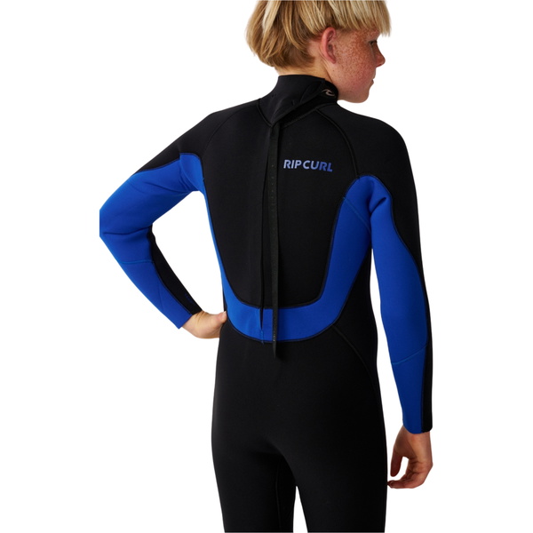 2026 Rip Curl Junior Trad 3/2mm GBS Back Zip Wetsuit 14SBFS - Blue